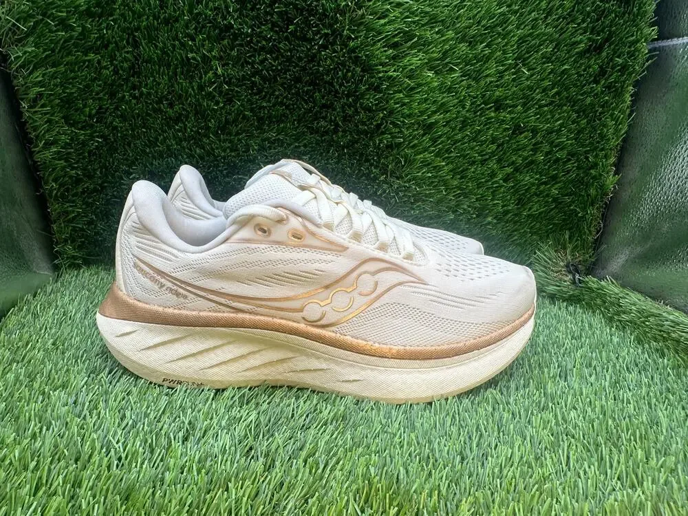 Saucony Ride 18 S11000-104 Athletic Sneaker Women's 7 Beige Mesh Jogging Running